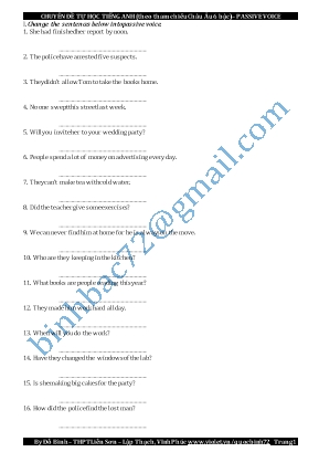 Chuyên đề tự học Tiếng Anh (Theo tham chiếu Châu Âu 6 bậc) - Passive voice - Đỗ Bình